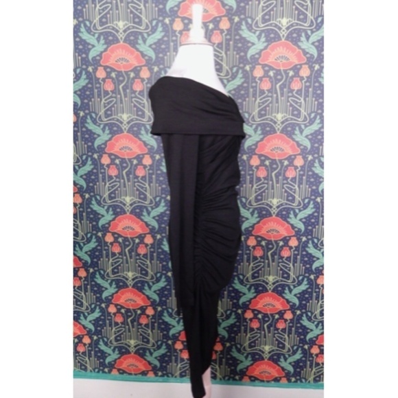 Diane Von Furstenberg DVF Black Wool Knit Off The Shoulder Sexy Minx Dress - Picture 7 of 9